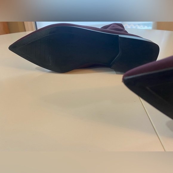 Women’s ZARA Pointed Toe Zipper Booties -Maroon/plum -Size EU 36 us 6 NWOB - Picture 6 of 11